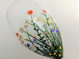 Wild Flower Wine Glass