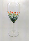 Wild Flower Wine Glass