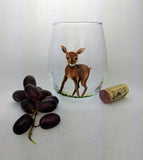 Deer Stemless Wine Glass