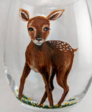 Deer Stemless Wine Glass